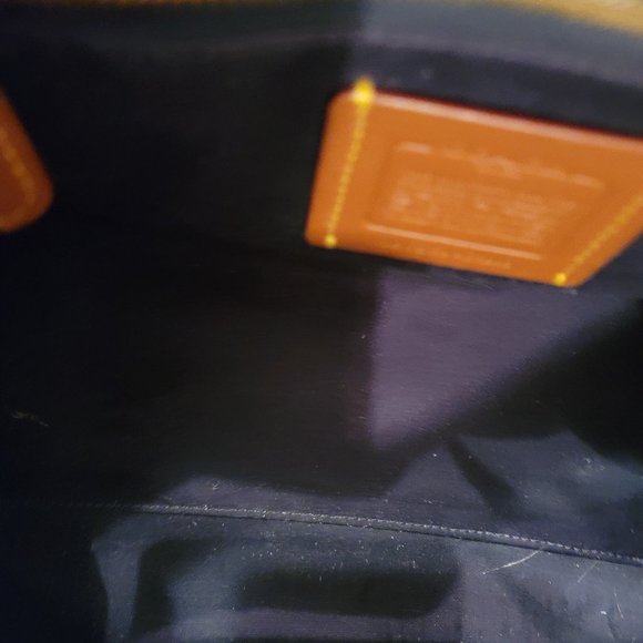 Coach denim look tote with coach chain. Includes chain extender - Picture 5 of 13